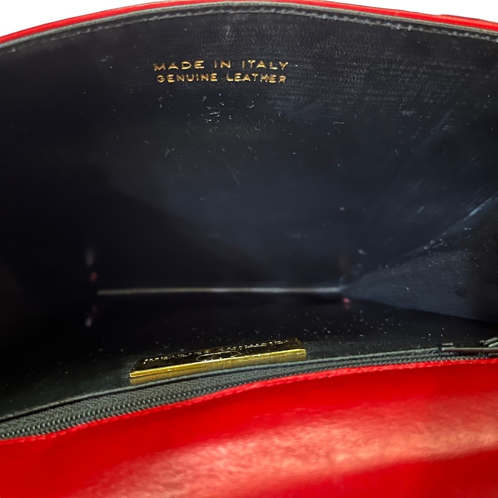 Valentino Garavani Vintage Red Leather Suede Whipstitch Luxury Saddle Bag - Picture 6 of 16